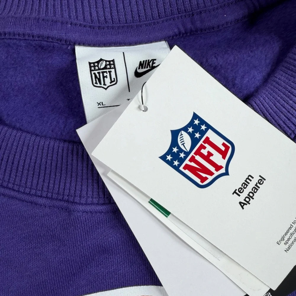 Nike Baltimore Ravens Women XL Colorblock Cropped oversized Sweatshirt sporty